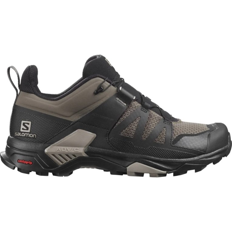 Black / Khaki Salomon X Ultra 4 Men\'s Hiking Shoes | PH 97832L